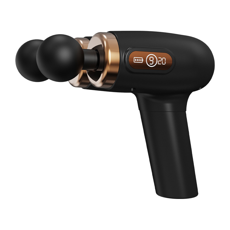Nuevo masajeador de relajación muscular de doble cabeza eléctrico con pistola de fascia de múltiples cabezales Artefacto de masaje de carga USB de hombro y cuello profesional