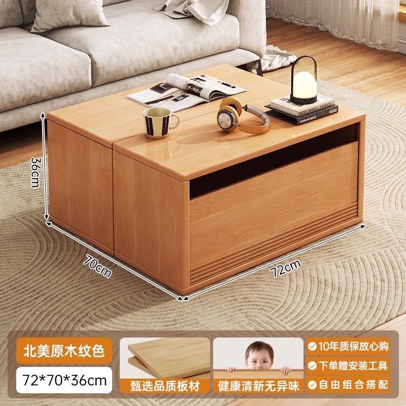 Mesa de café combinada de cuatro armarios 3 carga firmemente 72 * 70 * 36cm