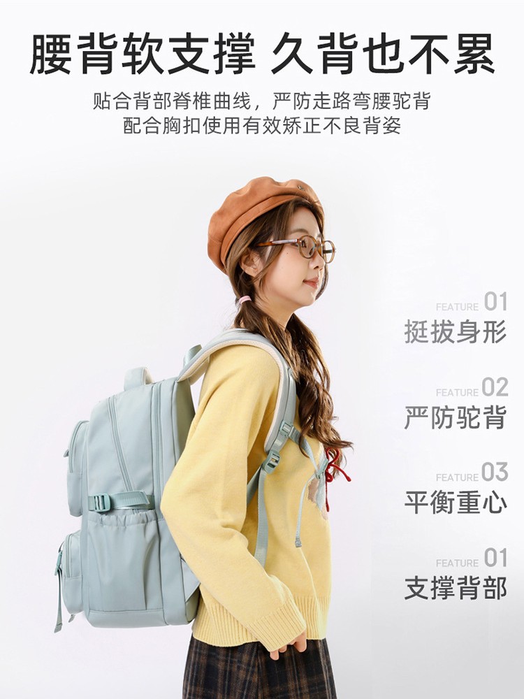 Bolsa de dolor japonesa, mochila de alto valor, mochila transparente para estudiantes de secundaria, mochila de escuela primaria encantadora.