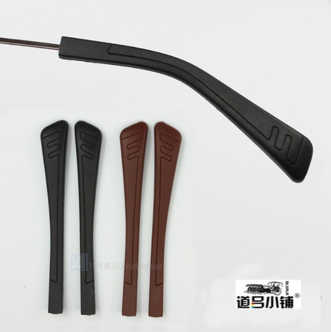 Glasses foot cover metal glasses leg cover non-slip soft silicone glasses frame accessories rubber flat hole thin leg Special