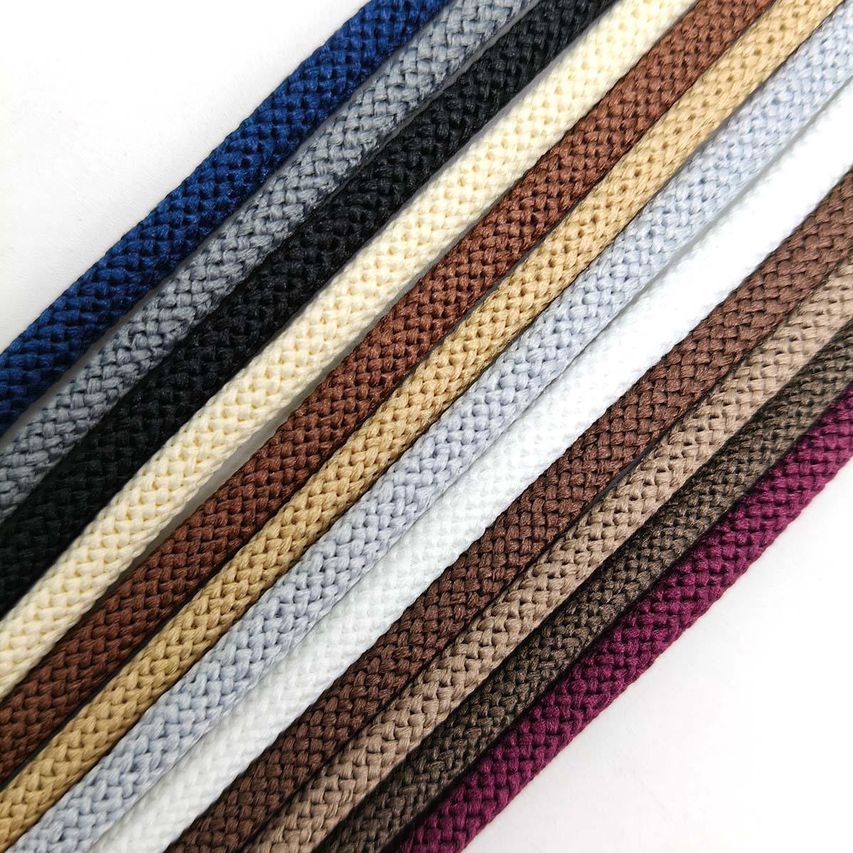 120 colores spot 3 / 4 / 5mm poliéster después de teñir cuerda redonda de cabeza metálica de color sólido cuerda de gorra deportiva de lujo cuerda de cintura