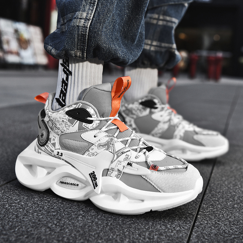 국경 간 대형 토레 신발 남성용 신발 달리기 신발 가을과 겨울 새로운 유행 남성 편안한 농구 신발 캐주얼 운동화