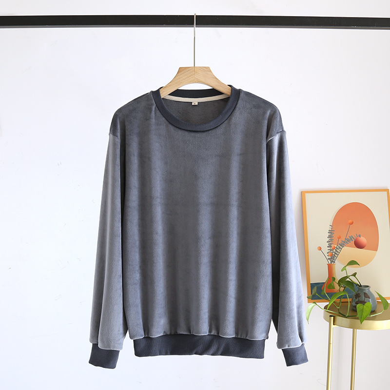 Directo de fábrica pareja Otoño e Invierno Nueva Isla suéter terciopelo caliente desgaste del hogar traje manga larga se puede usar fuera