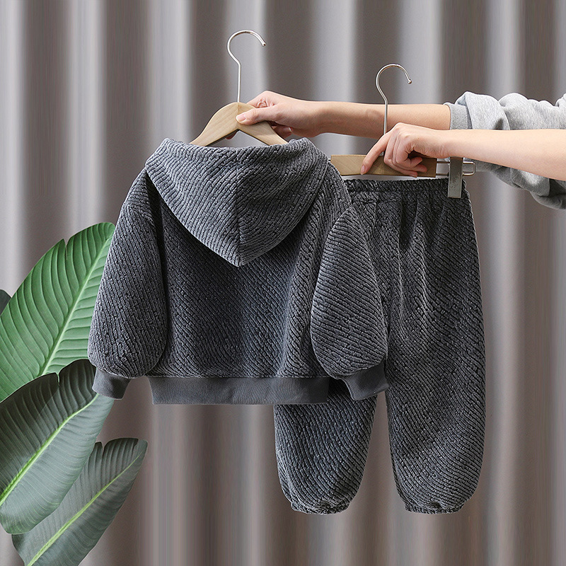 7109 Traje de primavera y otoño para niños 2025 nueva ropa deportiva para niños pequeños y medianos suéter de primavera para niños pantalones de dos piezas de moda
