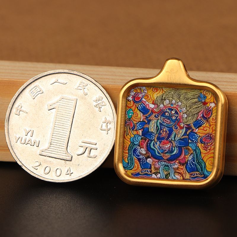 Kaifeng mini colgante Tangka Huang Zakilam tibetano joyería collar de marca budista ventas calientes