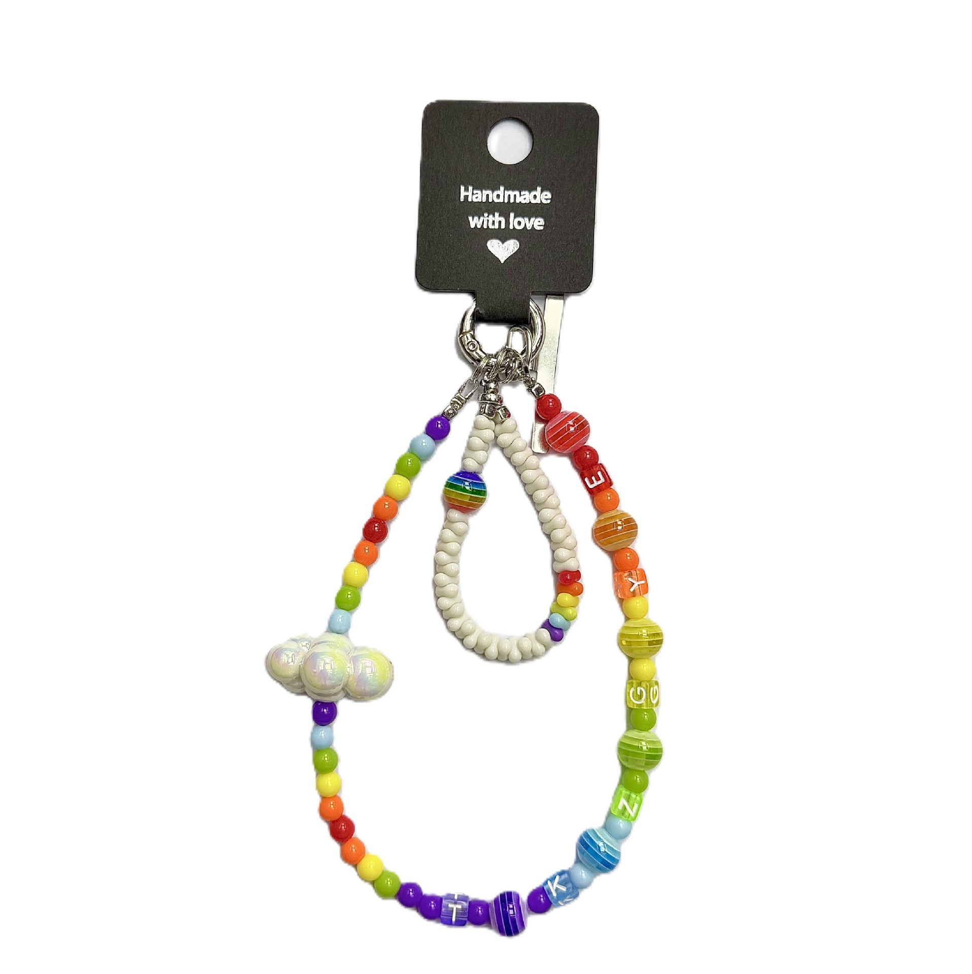 Marca de moda original Rainbow Cadena de teléfono móvil Cadena de teléfono móvil Caja de teléfono móvil Cordón de bolso Colgante de muñeca Estilo ins