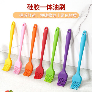 Silicone Brush Integrated Silicone Barbecue Oil Brush Small Silicone Brush Baking Tool Seasoning Brush Silicone Brush in Stock