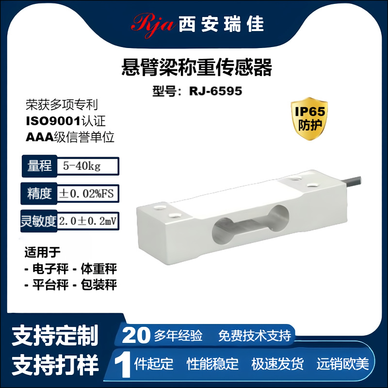 高精度数字力传感器RJ6595小量程40kg电子秤仪表定制现货厂家直销
