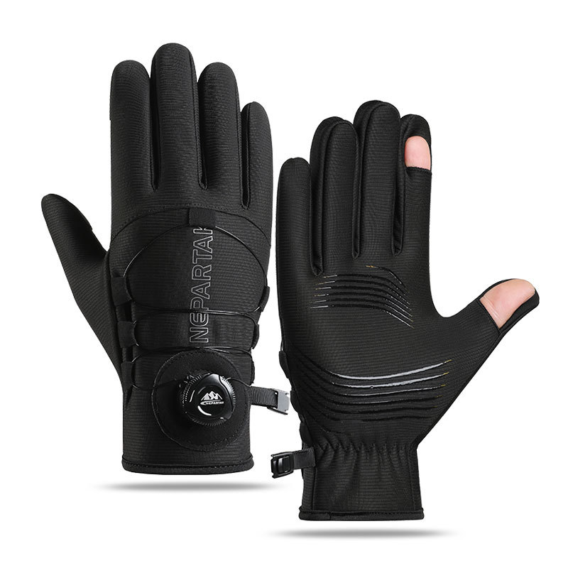 屋外防水手袋、冬用タッチスクリーン、防風性と保温性、ジッパー付きスポーツ手袋、男性と女性用、ベルベット、登山、スキー用手袋