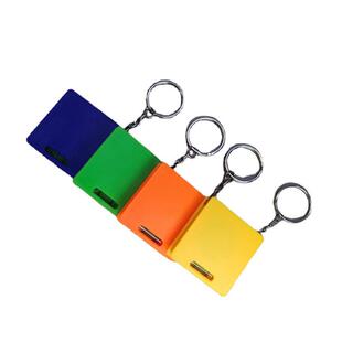 Multifunctional keychain with horizontal bubble Square small soft steel tape measure 1 meter metric inch gift tool set z