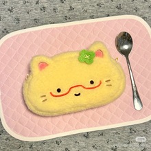 爱毛绒蛋包饭猫咪笔袋大容量 ins高颜值少女心学生文具铅笔收纳