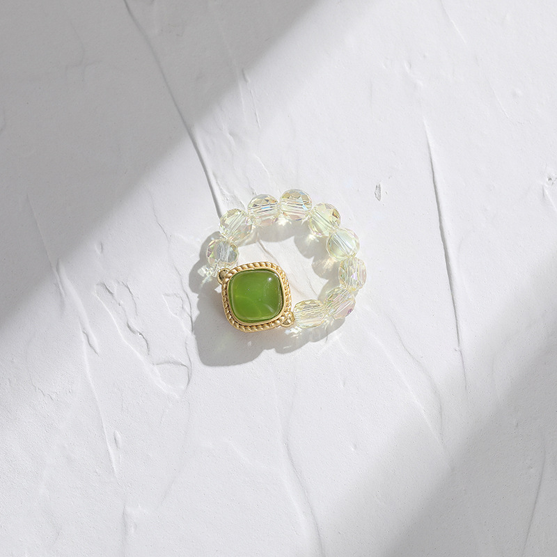 Fashion Heart Shape Copper Beaded Plating Inlay Turquoise Rings 1 Piece