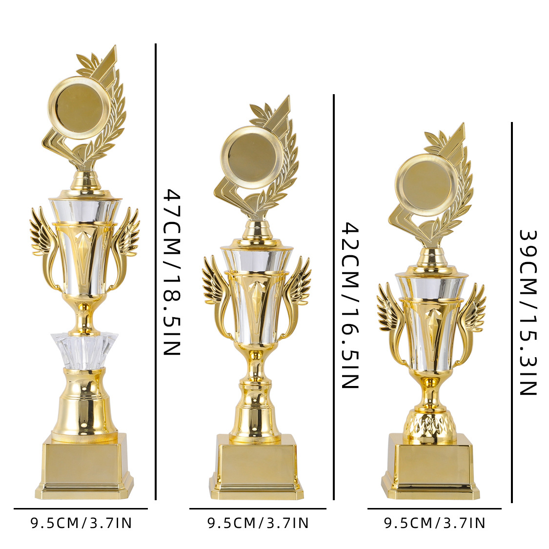 Trofeos personalizados para competiciones de fútbol, artes marciales infantiles, danza y taekwondo; producción y venta al por mayor de pequeños trofeos de plástico para fines conmemorativos.