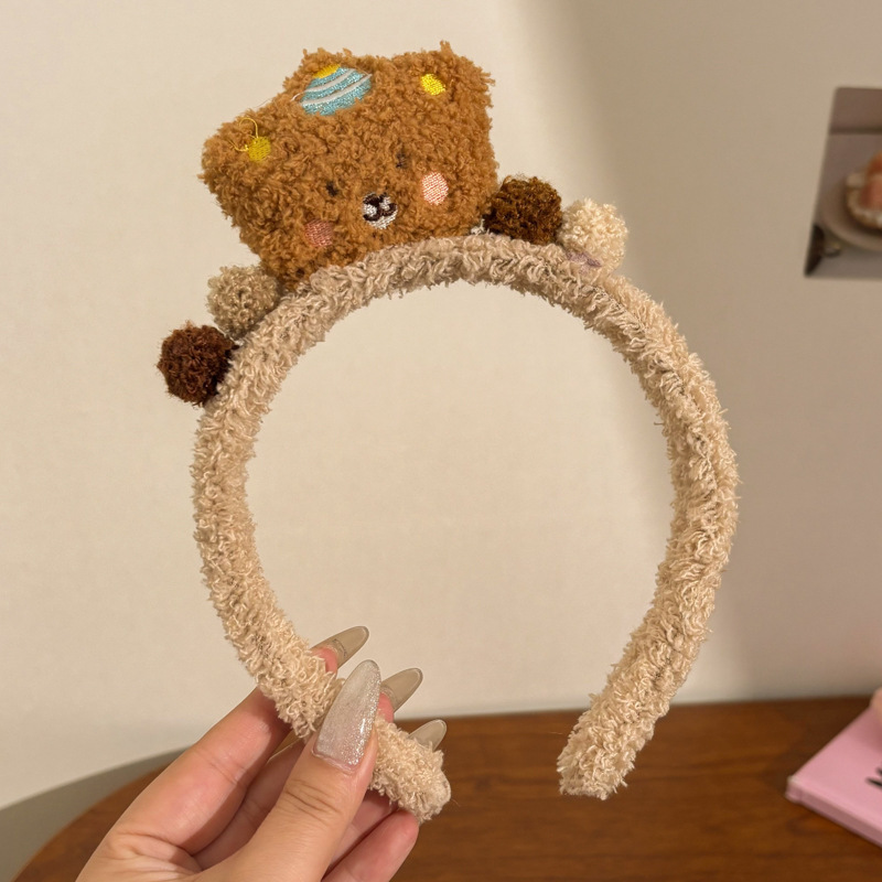 Cute pelúcia lavado facial correa de cabello para mujeres 2025 nuevo tipo de máscara especial para el cabello de maquillaje atar cabello correa de cabello