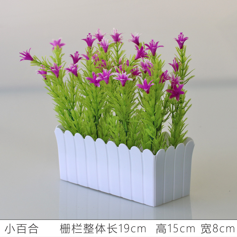 Flor artificial jardín de flores de plástico traje de valla de flores artificiales decoración de la ventana interior y exterior decoración floral decoración de la Mesa maceta flor