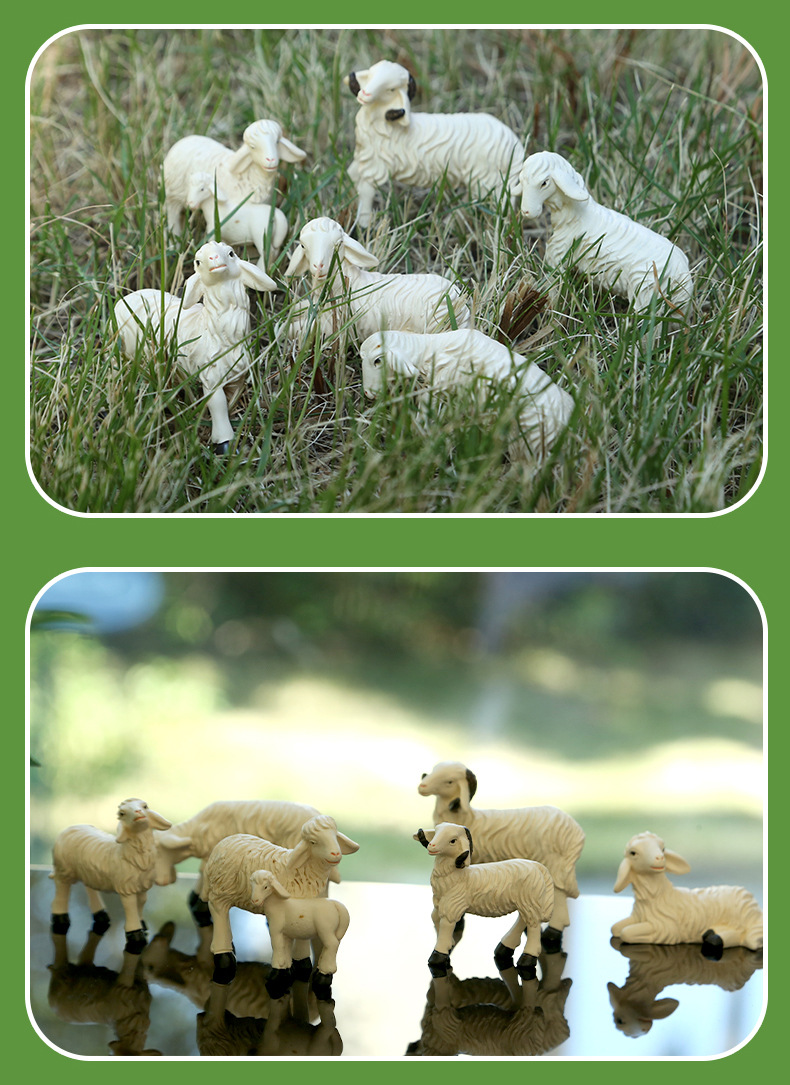 Retro White Goat Gift Box Outdoor Garden Decoration Resin Crafts 1 Set display picture 1