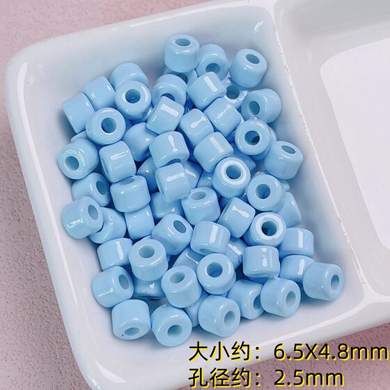 High goods paint through hole color small barrel beads small beads handmade DIY mobile phone chain key chain beaded material accessories