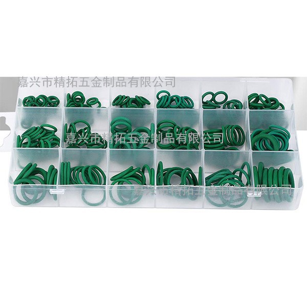 厂家供跨境-270pcs绿色橡胶丁腈圈盒装适用于空调专业管道汽车等