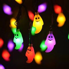 Cross-border ghost string lights Halloween decoration festival decoration ghost LED string lights solar string lights Ghost Festival decoration 