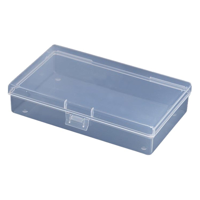 Caja de plástico rectangular pequeña caja mediana caja transparente caja de almacenamiento de herramientas con tapa caja de piezas caja de almacenamiento pp C132