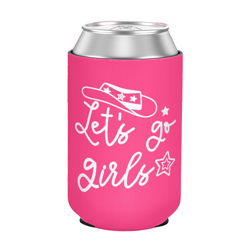 跨境专供Let's go girls潜水料杯套 西部风单身派对易拉罐保温套|undefined