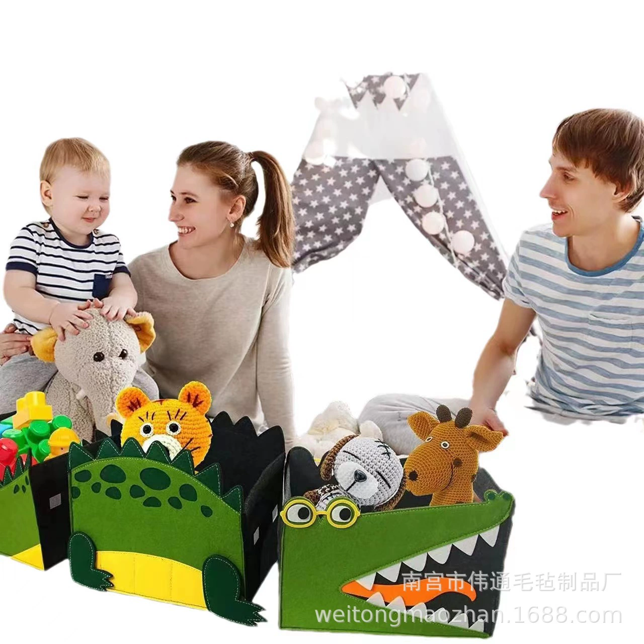 Система хранения, съемный дизайн игрушки крокодил, три в одном