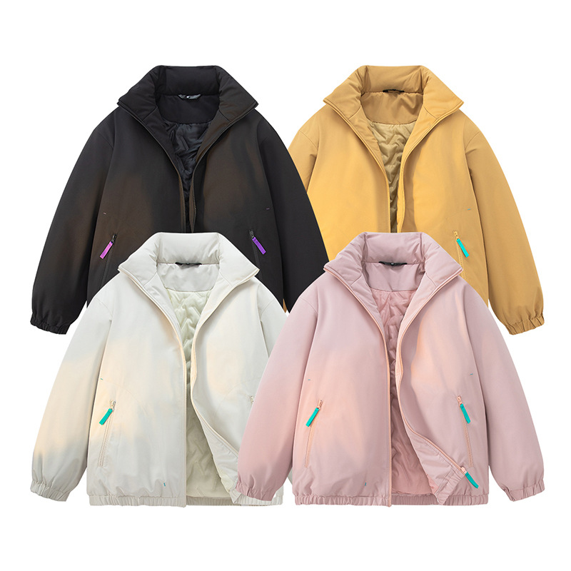 Steppjacke mit Stehkragen für Damen und Herren, Herbst-Steppjacke, dicke, lockere Steppjacke für Paare_voghion.com