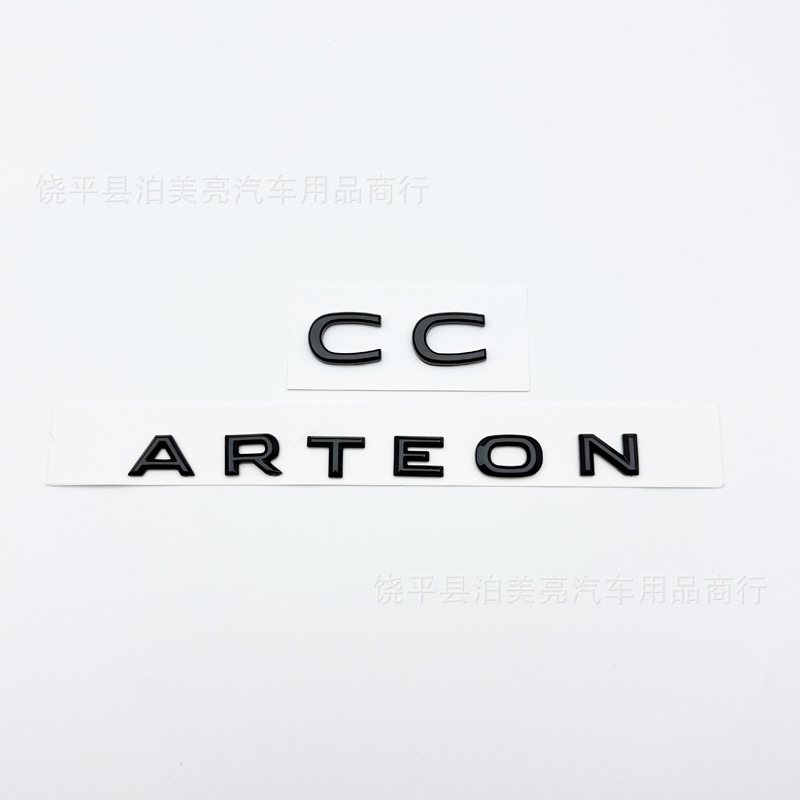 Suitable for New and Old Volkswagen Cc Black Car Logo Modification 380Tsi Rear Tail Logo Arteon Letter Logo Displacement Sticker