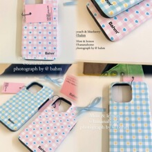 升级版手感超好！ ins风温柔格子手机壳 进口韩国二15PROMAX 1416