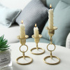 Selected cross -border Candlestick Metal Candlestick Western Restaurant Desktop Small Birthday Atmosphere Swing