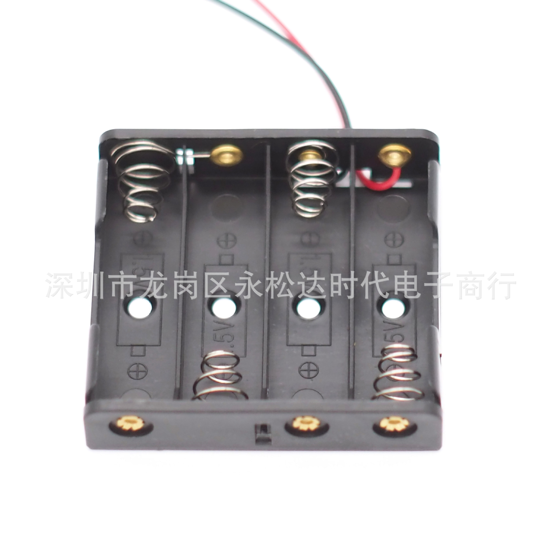 4节5 7号 无盖串联电池盒座6V AAA LR1614500电池座带线 四节五号