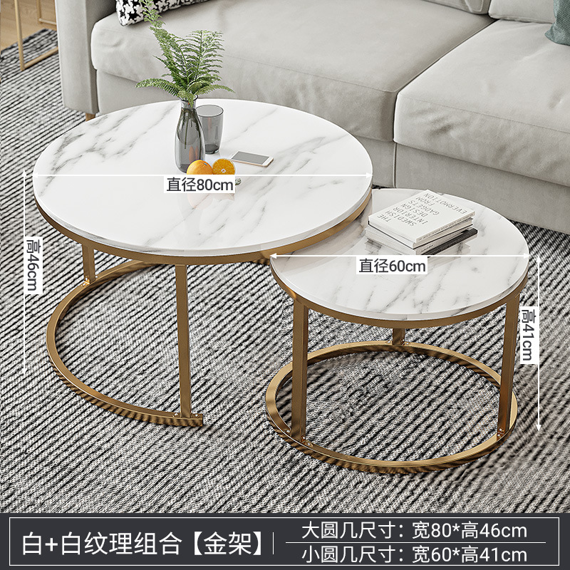 Mesa de centro, sala de estar, hogar, apartamento pequeño, sofá, mesa redonda pequeña, balcón simple, mesa de té de ocio de lujo ligero