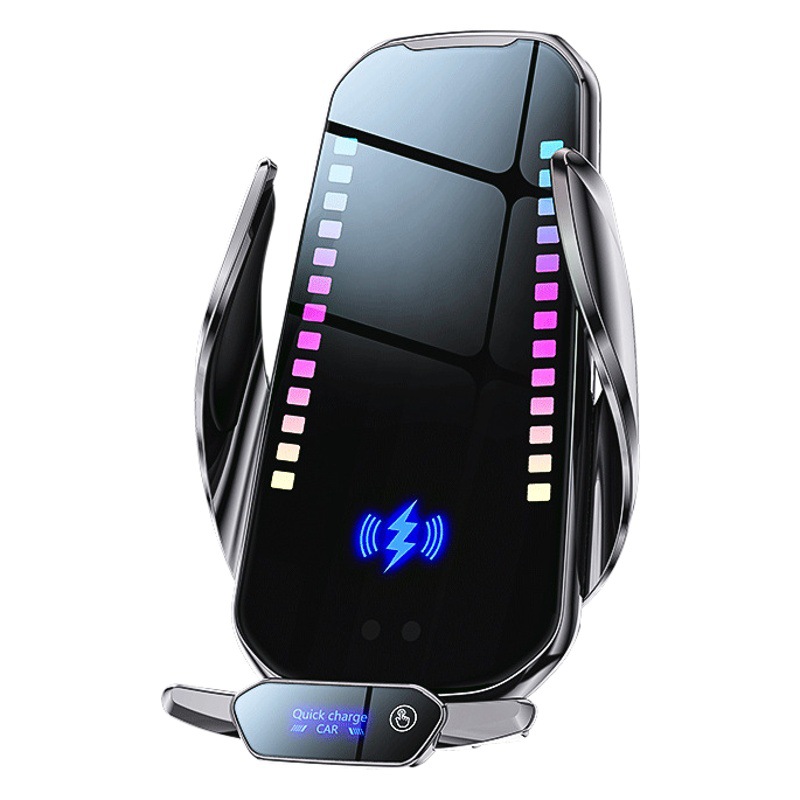 Clip mágico coche de carga inalámbrica titular del teléfono móvil colorido ritmo de sonido carga inalámbrica titular del teléfono móvil soporte inteligente del coche