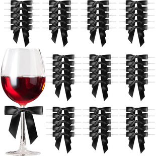 Cross-Border Wine Glass Bow Decoration Goblet Creative Bow Party Gift Wedding Decoration Christmas Tree Pendant