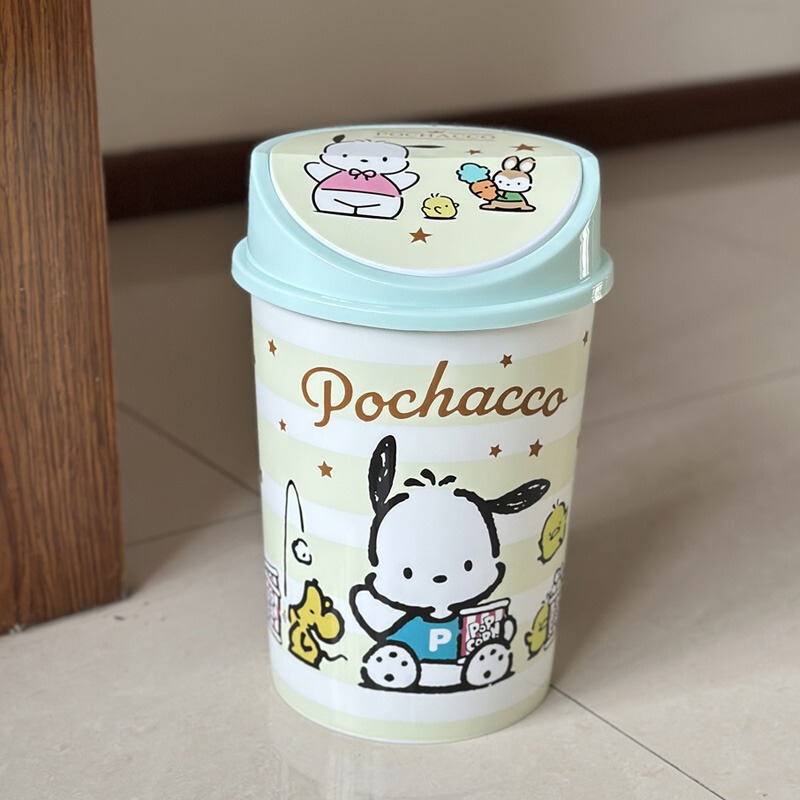 Trash Can Sanitary Bucket Girly Heart Household Round Cartoon Cute Bathroom 2022 New Style Kuromi Cinnamon Dog