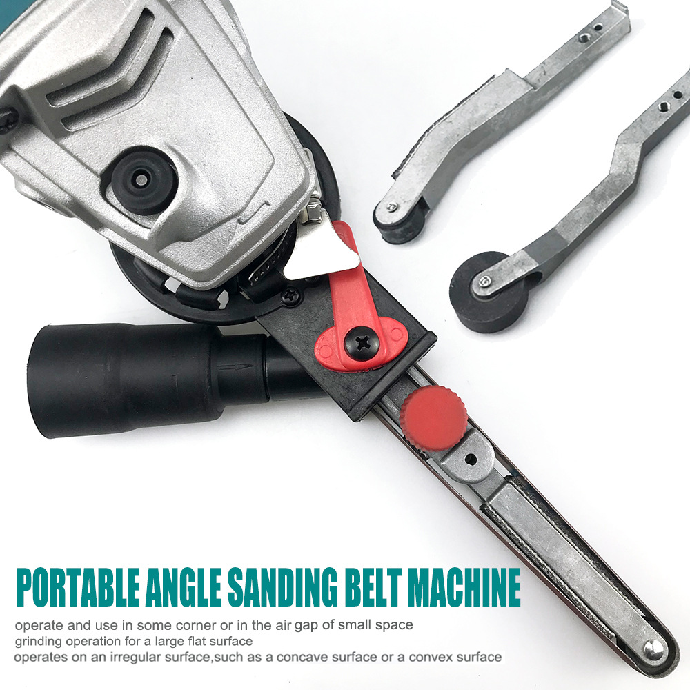 15mm cinturón pulidora máquina de pulir manga herramienta de giro gran angular molienda conversión cinturón accesorios de la máquina