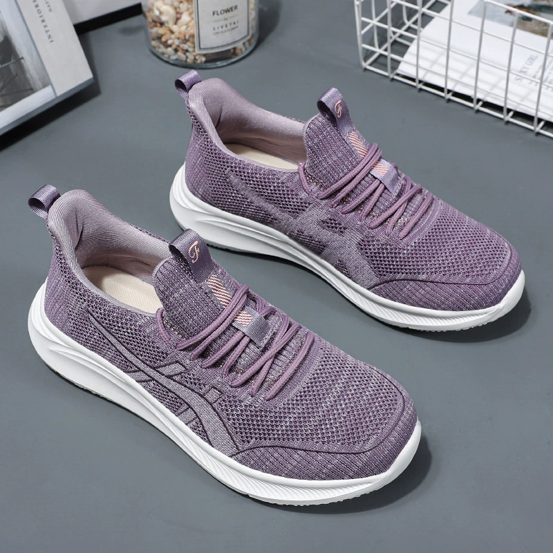 Натуральная обувь для пожилых людей, летние женские дышащие и удобные прогулочные туфли на мягкой подошве для мам среднего и пожилого возраста, кроссовки на одной ноге.