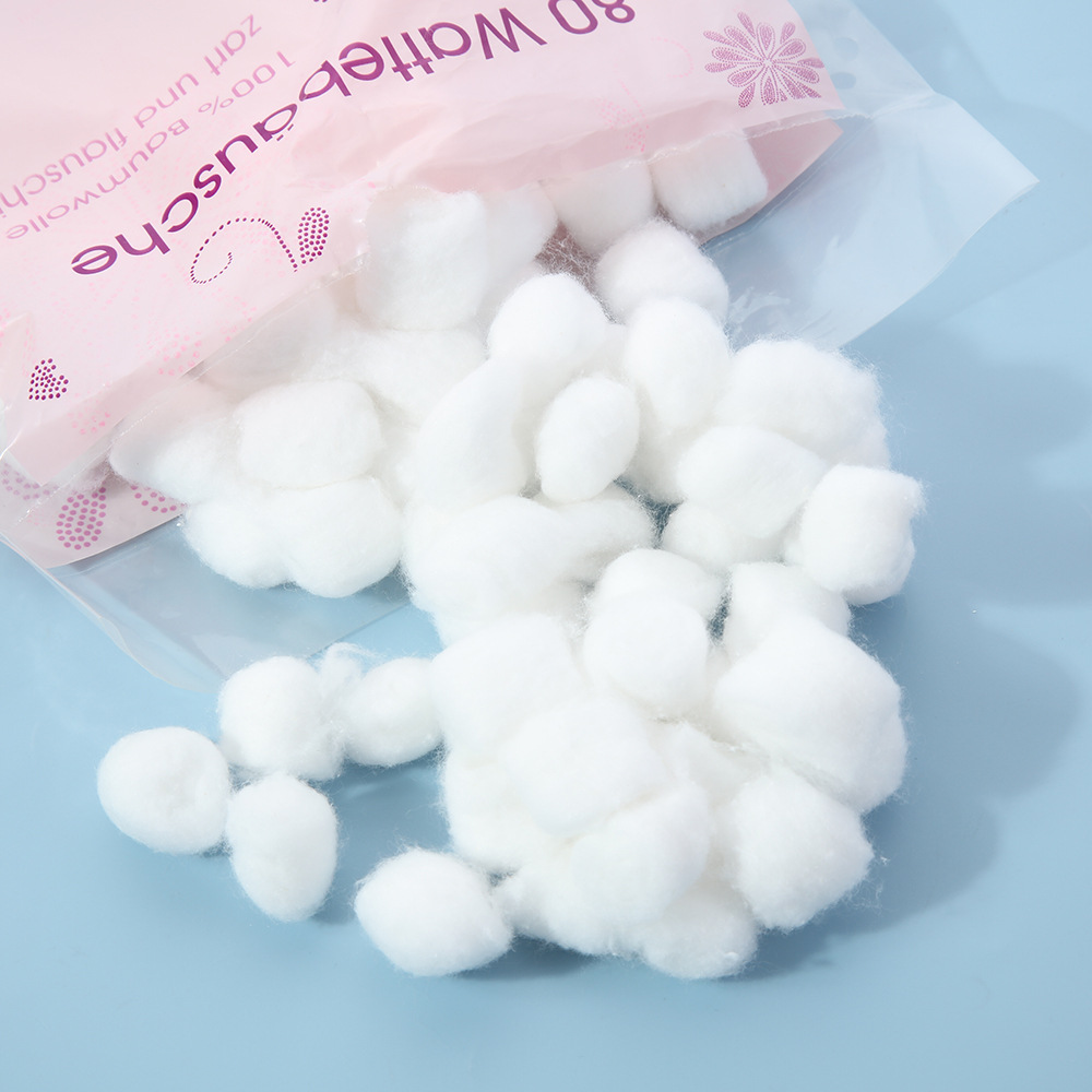 Fabricantes de algodón desengrasado bolas de algodón desechables de limpieza diaria bolsas portátiles de viaje bolas de algodón maquillaje