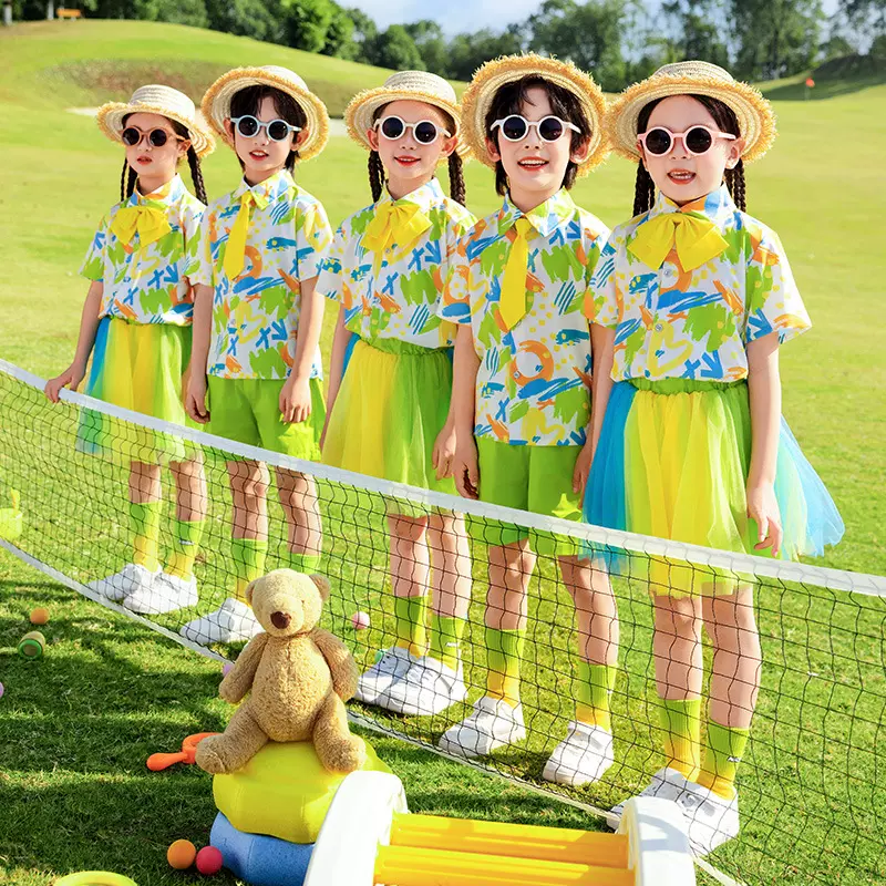 合唱演出服六一儿童男女套装园服中小学生幼儿园比赛表演服装新款