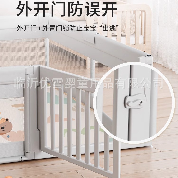 valla de protección para bebés que se arrastran en el suelo valla para bebés indoor casero barras de juegos para niños Chocolate Bear