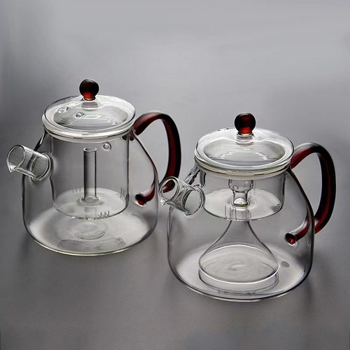 High Borosilicate Glass Steeping Tea Pot Household Large Capacity Tea Pot Gas Heating Large Size Water Kettle Short Spout Tea Pot 