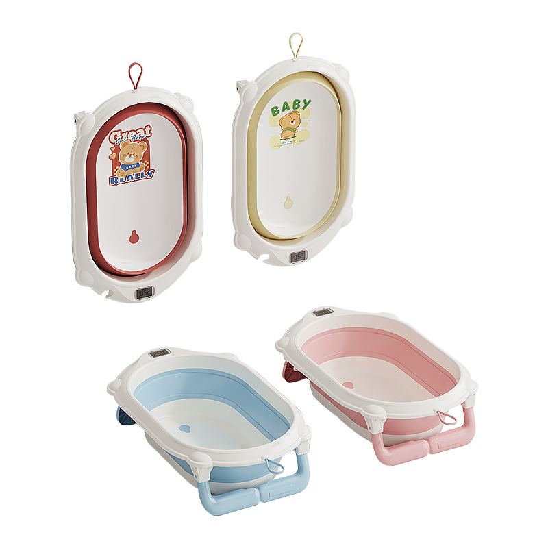 Bañera para bebés, bañera, bebé plegable, niño pequeño sentado y acostado, cubo de baño pequeño, hogar para niños, productos para niños recién nacidos