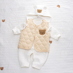 Baby vest for boys and girls, winter warm padded protective tummy children's outerwear, wearable pure cotton padded jacket, inspired by Instagram.