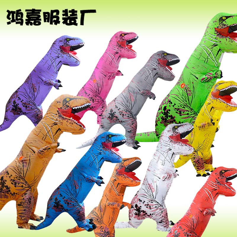 Transfronterizos Amazon Halloween Tiranosaurio Dinosaurio Inflatable Disfraz de Cosplay Extraño Dinosaurio Inflatable