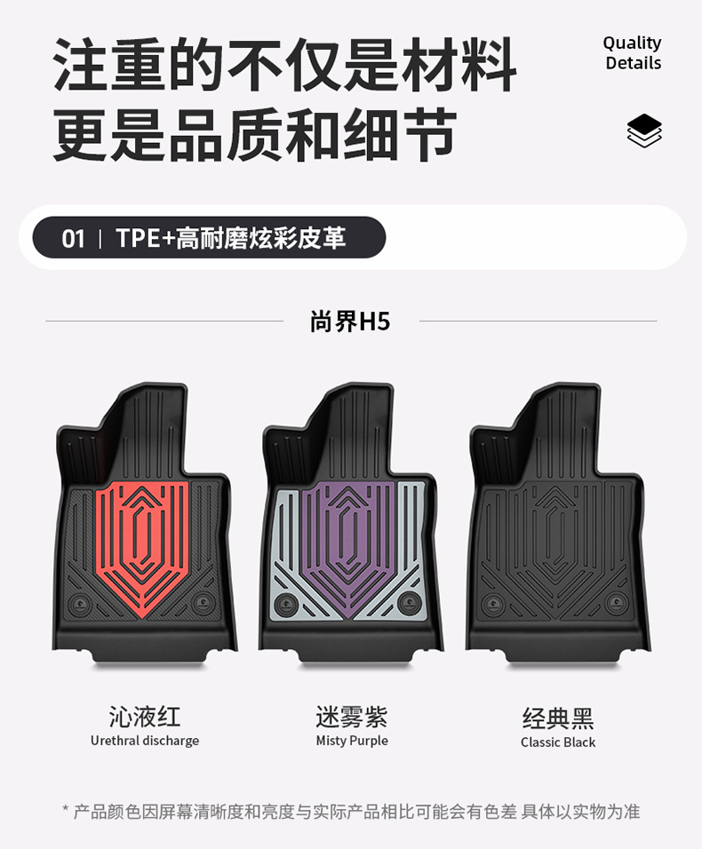 Suitable for Shangjie Z7 Z7T H5 Special Vehicles, Colorful Tpe Car Floor Mats, Car Accessories, Trunk Mat