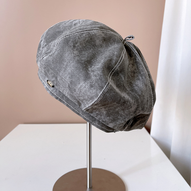 Women's Simple Style Marble Eaveless Beret Hat display picture 5