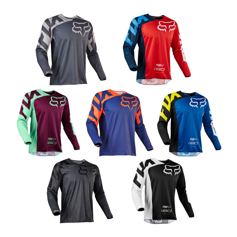 New Fox Downhill Clothing Mountain Bike Cycling Clothing Men's and Women's Long-Sleeved Tops Summer Off-Road Motorcycle Racing Clothing