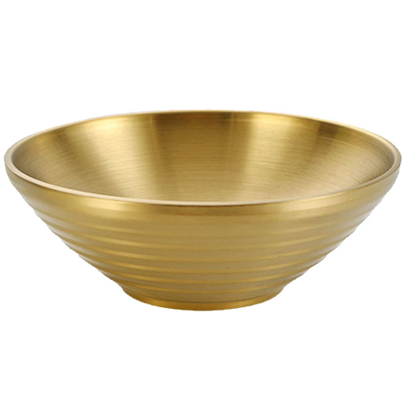 304 de acero inoxidable estilo japonés ramen tazón de hilo altavoz tazón de doble capa de fideos tazón hogar grande ramen tazón de fuente de cubo