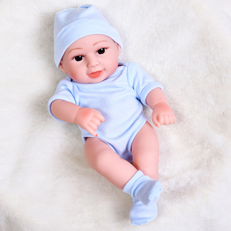 Simulación bebé renacido muñeca 30cm vinilo muñeca suave pegamento bebé dormir calmante niños jugar casa juguete