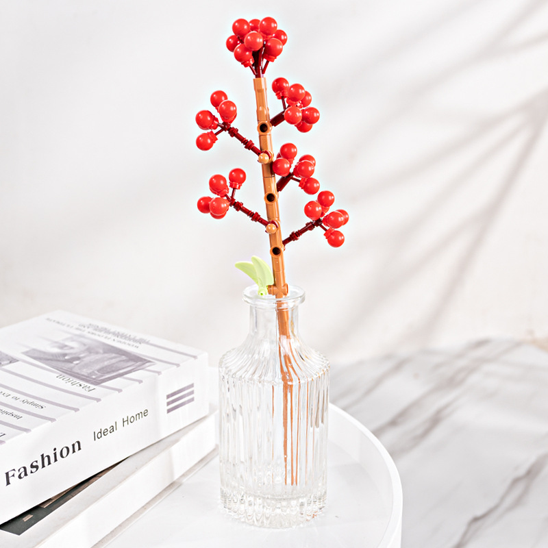 JAKI Jiaqi bloques de construcción suculenta olla montaje decoración interior simulación flor planta juguete lindo regalo la muchacha